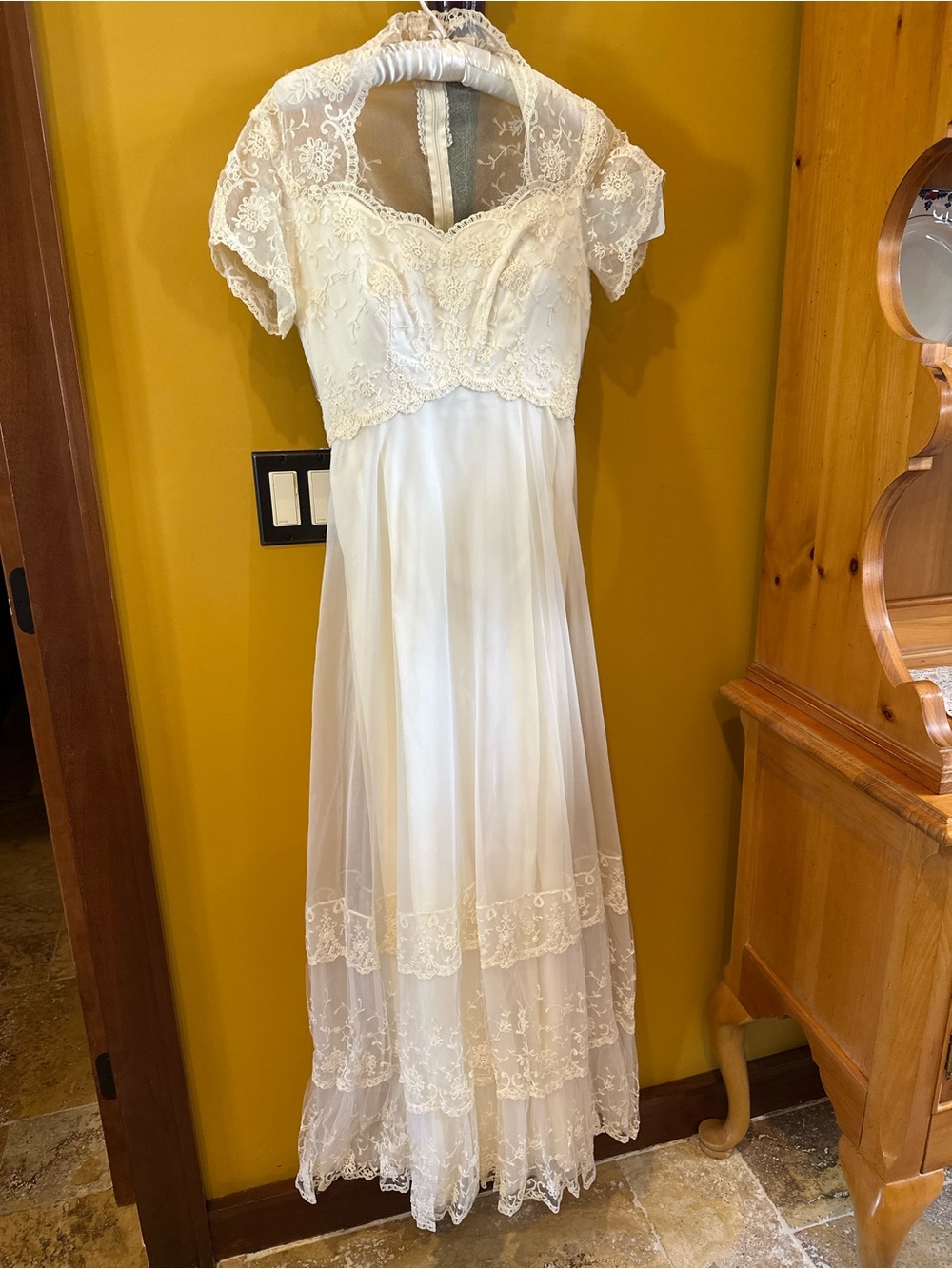 Lace Overlay White Bridal Gown